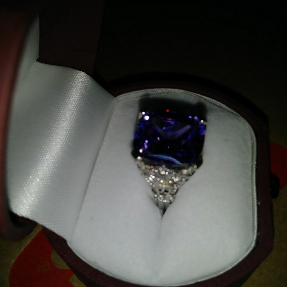 6 ct Beautiful Amethyst edwardian ring - Picture 2 of 7